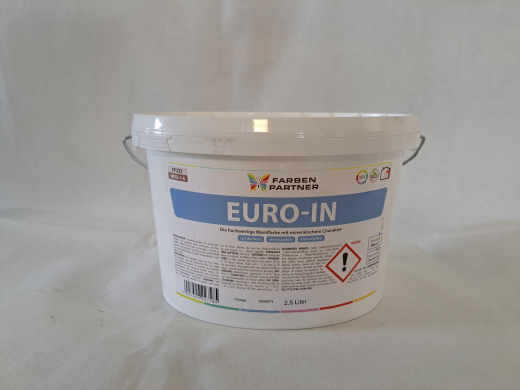 EURO-IN Wandfarbe m. mineralisch.Charakt Weiß 2,5l