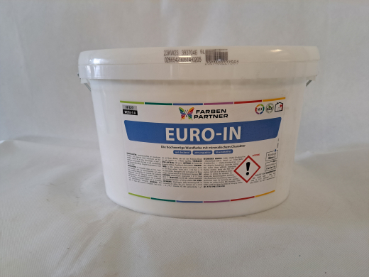 EURO-IN Wandfarbe m. mineralisch.Charakt Weiß 5l