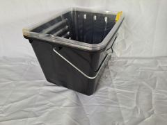 Set Farbeimer 8 ltr, schwarz mit 5x Farbwanneneinsatz
